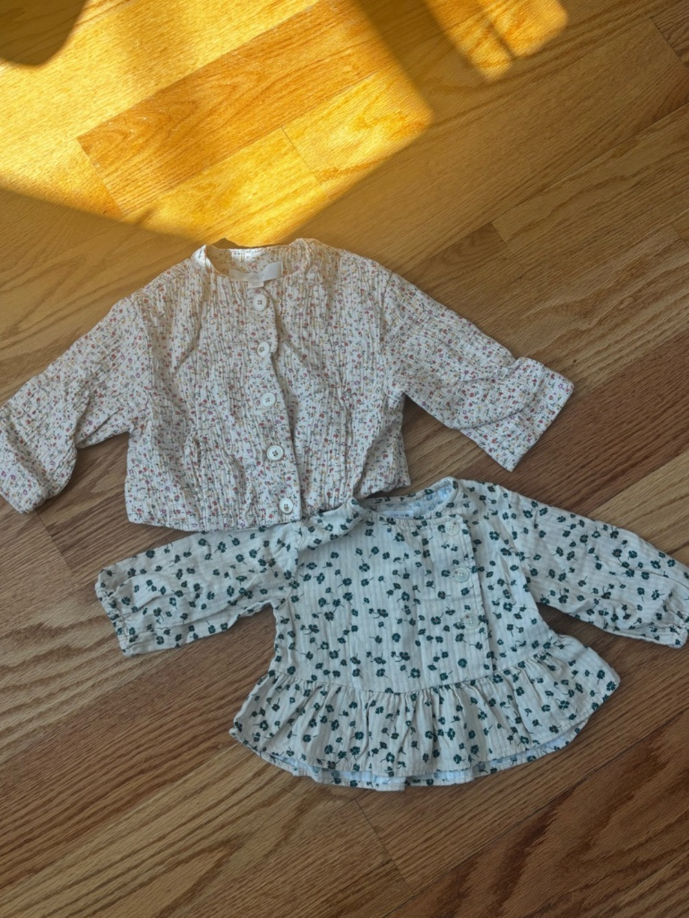Zara 18M Floral Spring Jacket and Shirt